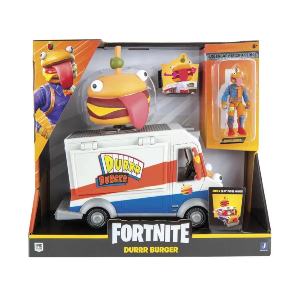 Fortnite Vehículos Y Radio Control^ Micro Vehiculo Durr Burger Food Truck Con Figura
