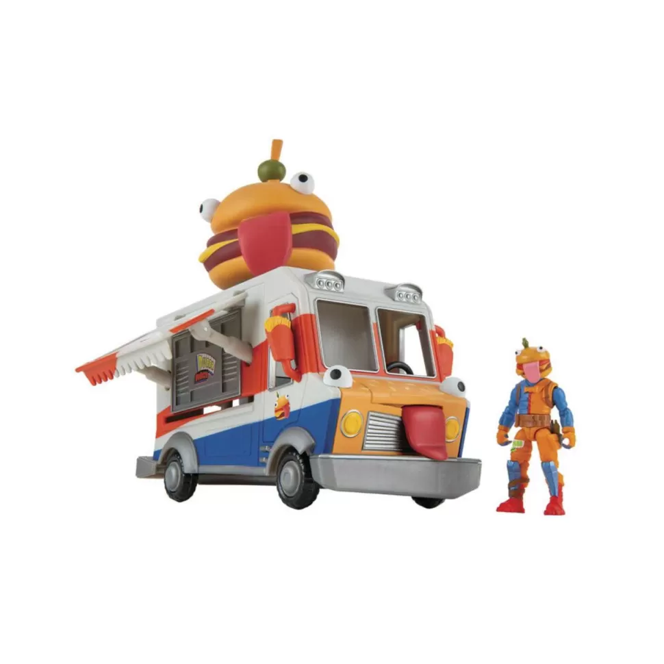 Fortnite Vehículos Y Radio Control^ Micro Vehiculo Durr Burger Food Truck Con Figura