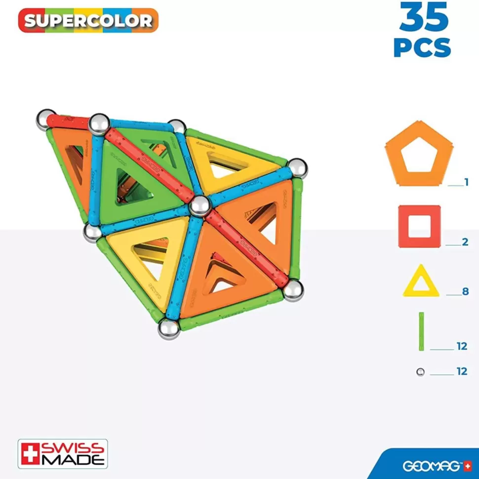 Geomag Green Supercolor 35 Piezas* Juegos De Construcción
