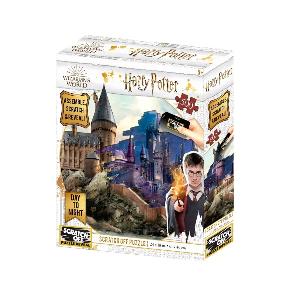 Harry Potter Puzzle Para Rascar Hogwarts Dia Y Noche 500 Piezas* Puzzles Y Educativos