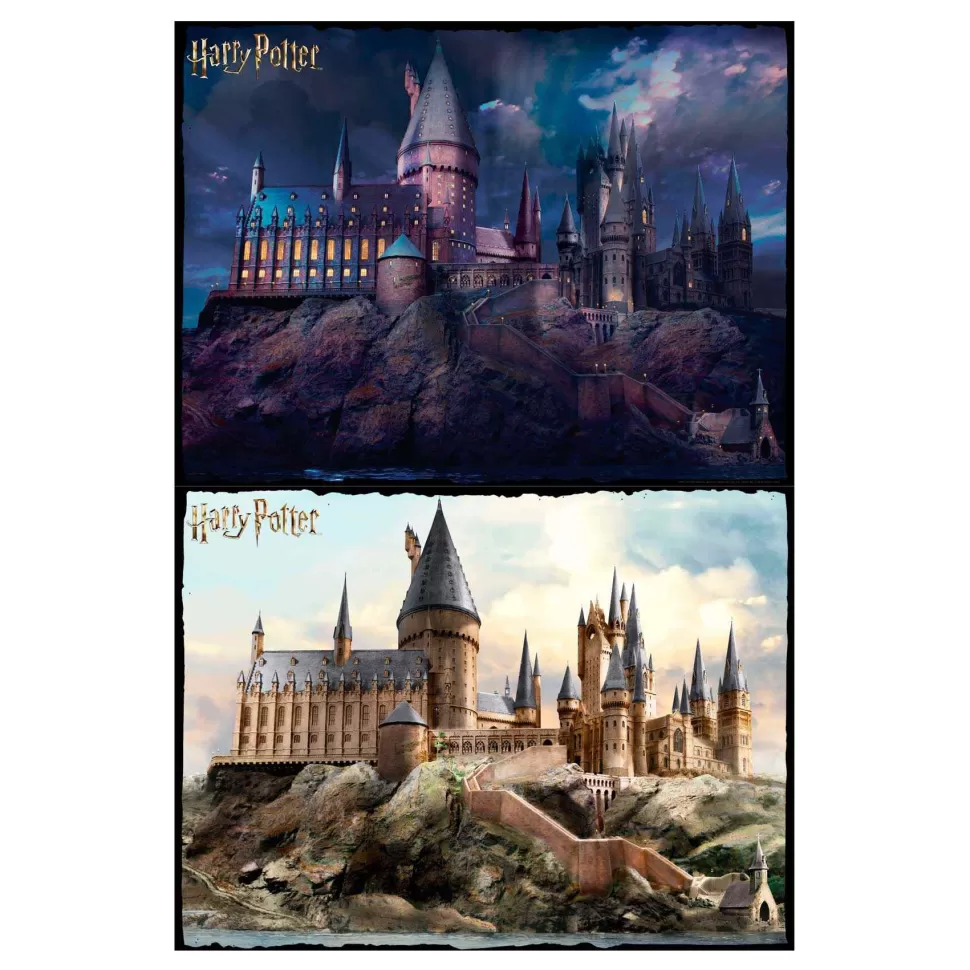 Harry Potter Puzzle Para Rascar Hogwarts Dia Y Noche 500 Piezas* Puzzles Y Educativos
