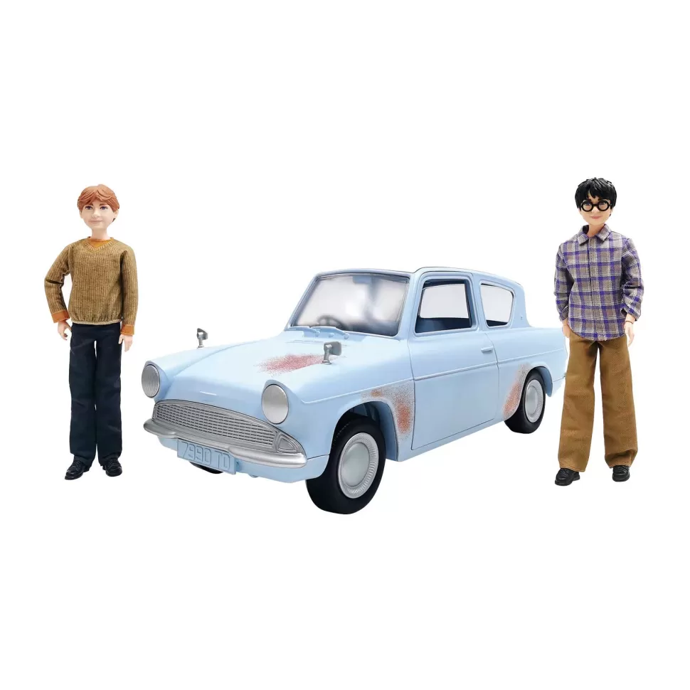 Harry Potter Figuras Y Minimundos^ Y Ron Weasley Munecos Con Coche De Juguete Volador6 Anos