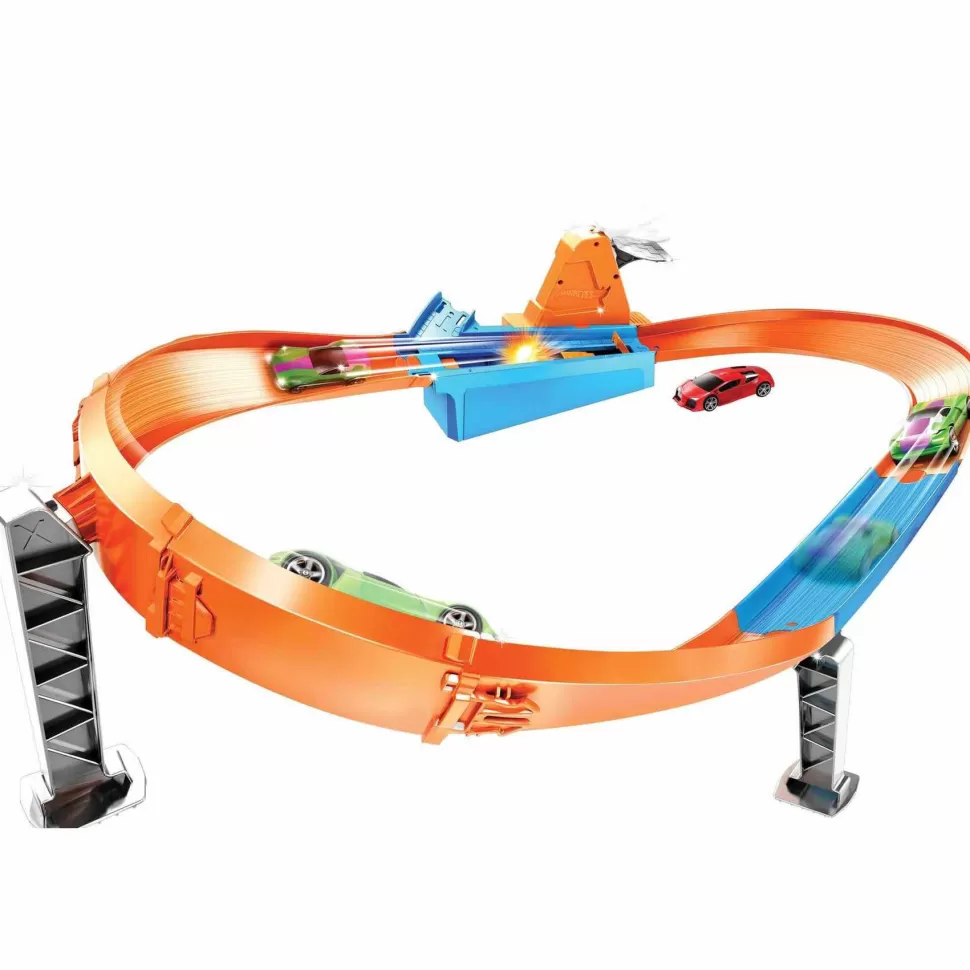 Hot Wheels Vehículos Y Radio Control^ Action Trackset Campeon Del Ovalo Pistas De Coches De Juguete 4 Anos