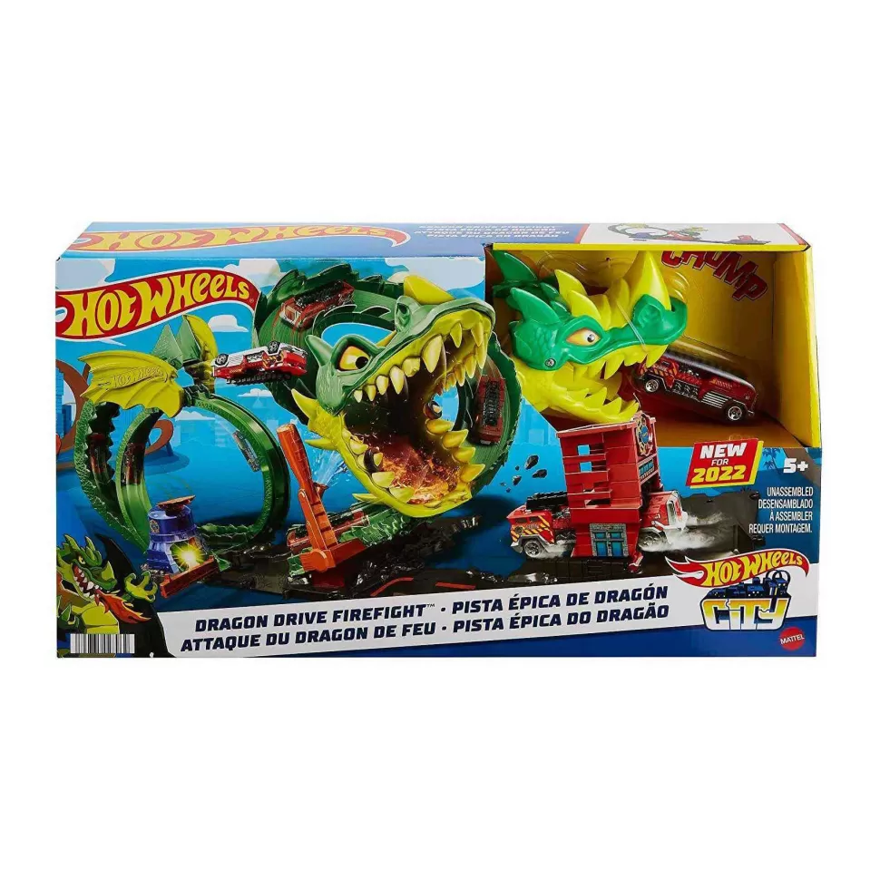 Hot Wheels City Dragon Furioso Pista Para Coches De Juguete 5 Anos* Vehículos Y Radio Control