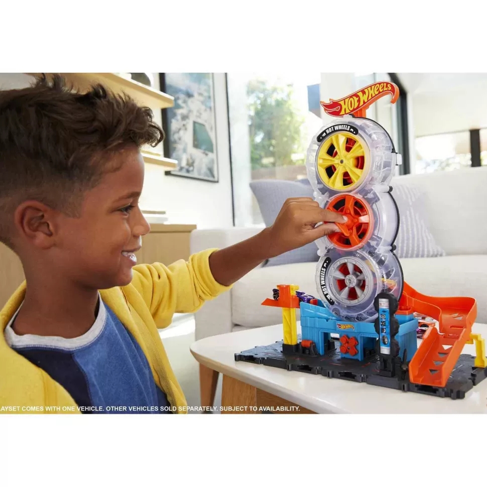 Hot Wheels City Tienda De Neumaticos Pistas Para Coches De Juguete 4 Anos* Vehículos Y Radio Control