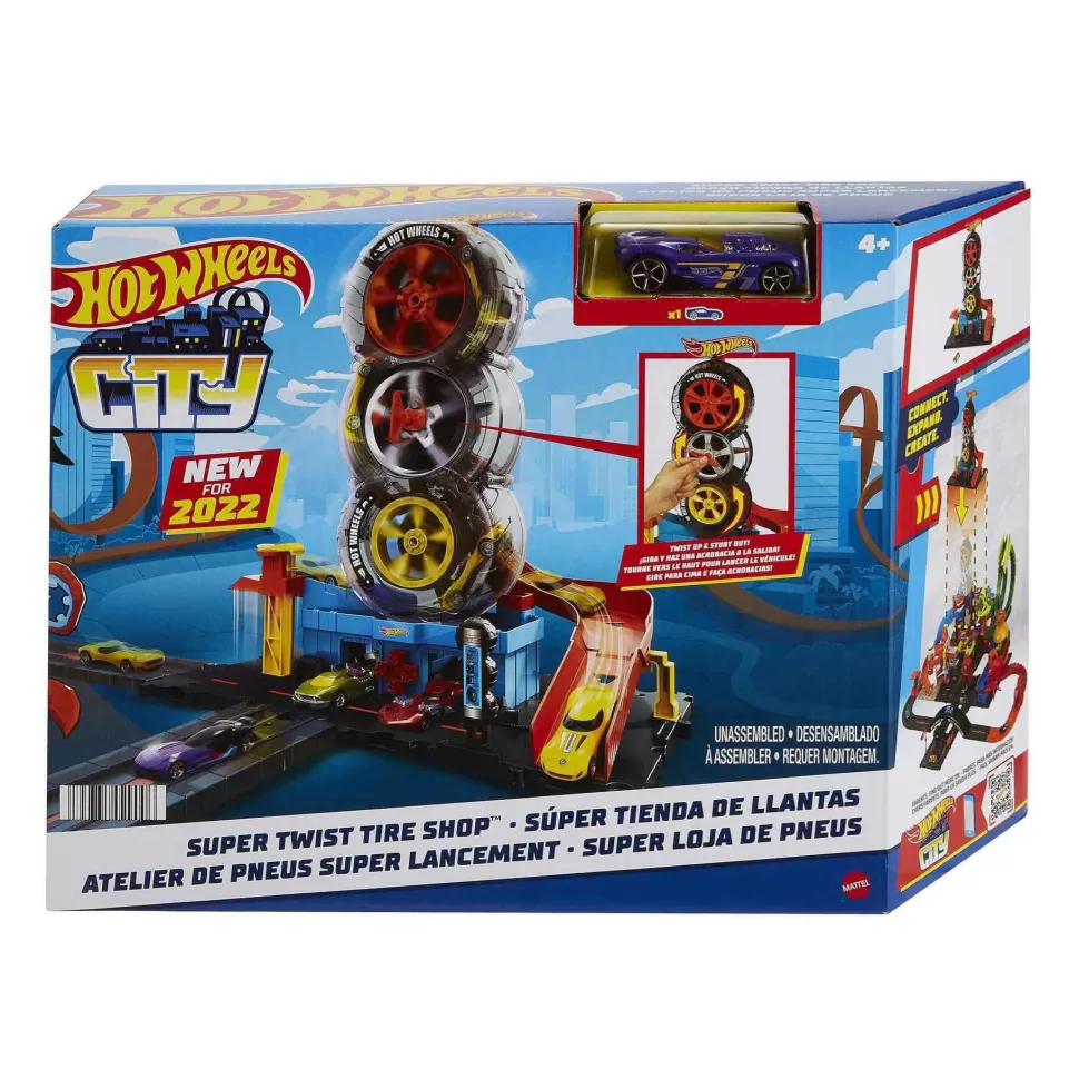 Hot Wheels City Tienda De Neumaticos Pistas Para Coches De Juguete 4 Anos* Vehículos Y Radio Control