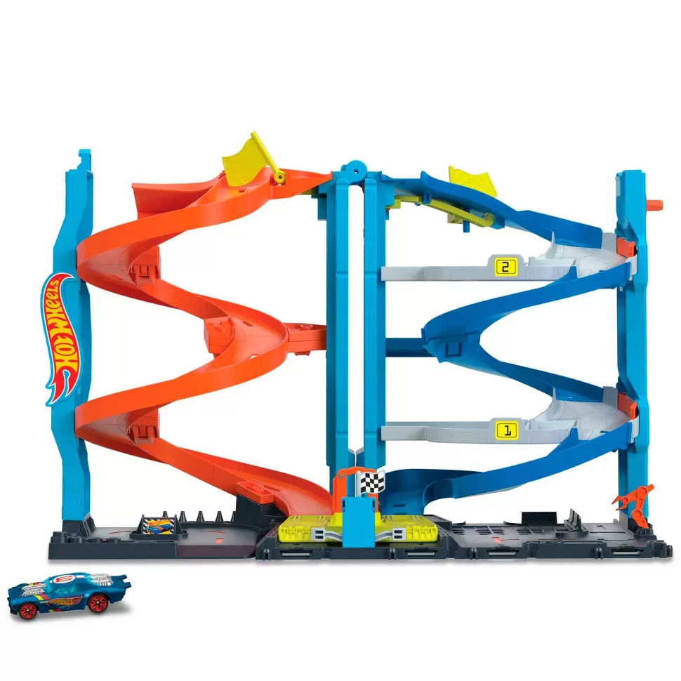 Hot Wheels Vehículos Y Radio Control^ City Torre De Carreras Pista Para Coches De Juguete Transformable 4 Anos