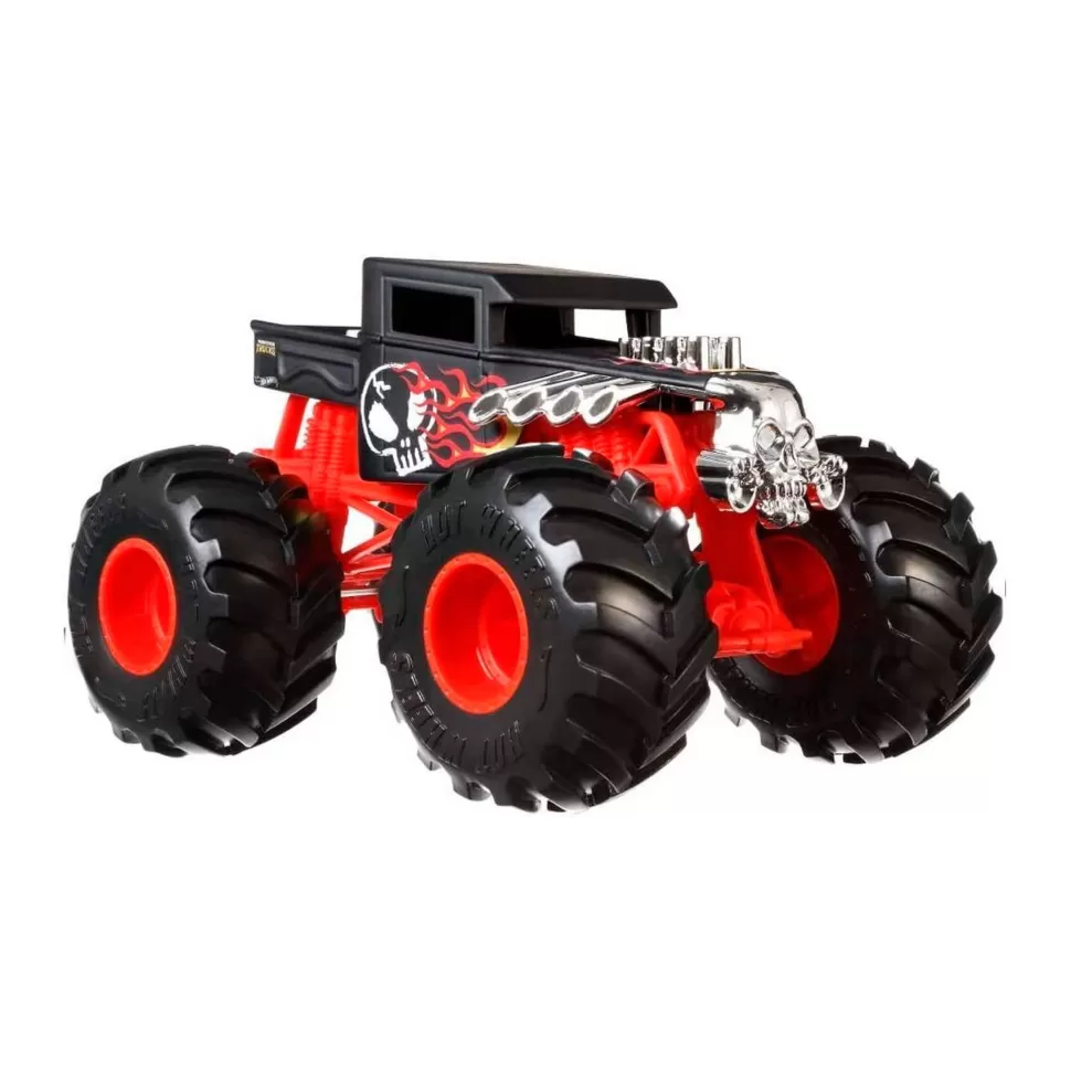 Hot Wheels Vehículos Y Radio Control^ Monster Trucks 1:24 Scale Oversized Bone Shaker Vehicle