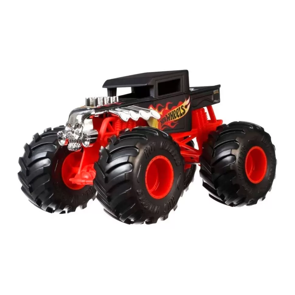 Hot Wheels Vehículos Y Radio Control^ Monster Trucks 1:24 Scale Oversized Bone Shaker Vehicle