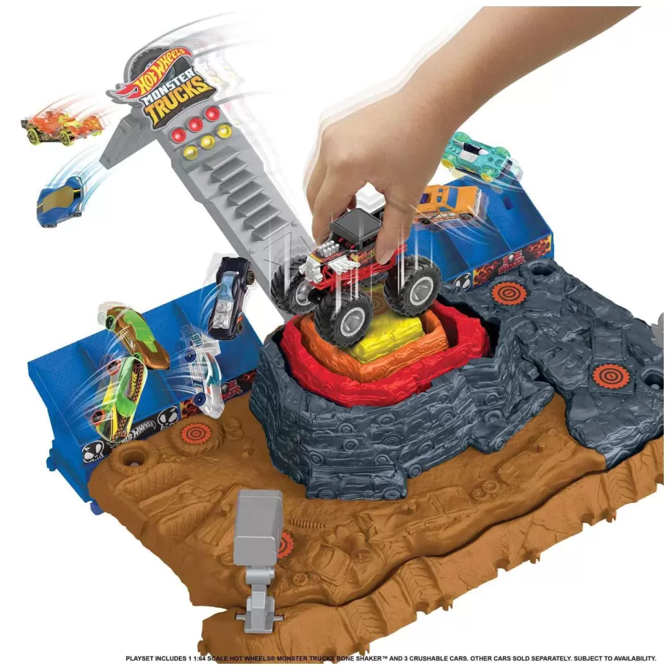 Hot Wheels Monster Trucks Arena World Pista Central Con Coches 3 Anos* Vehículos Y Radio Control