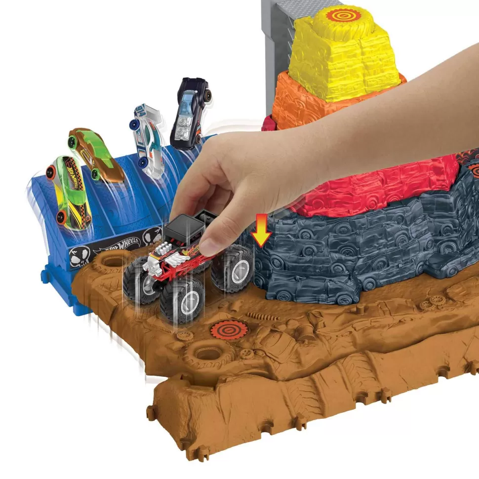 Hot Wheels Monster Trucks Arena World Pista Central Con Coches 3 Anos* Vehículos Y Radio Control