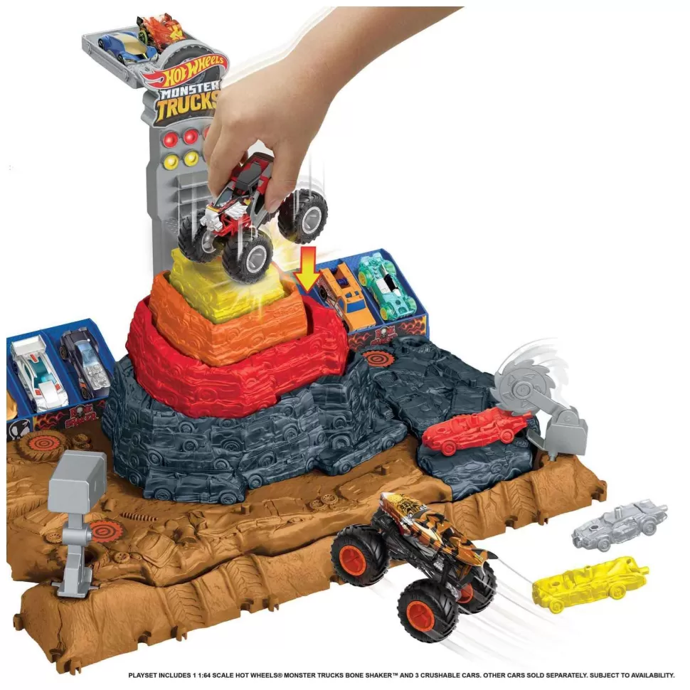 Hot Wheels Monster Trucks Arena World Pista Central Con Coches 3 Anos* Vehículos Y Radio Control