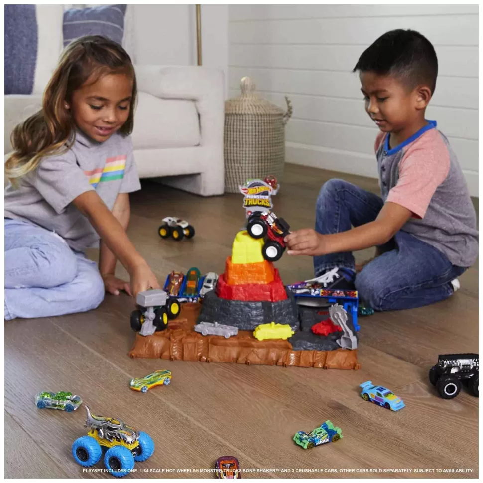 Hot Wheels Monster Trucks Arena World Pista Central Con Coches 3 Anos* Vehículos Y Radio Control