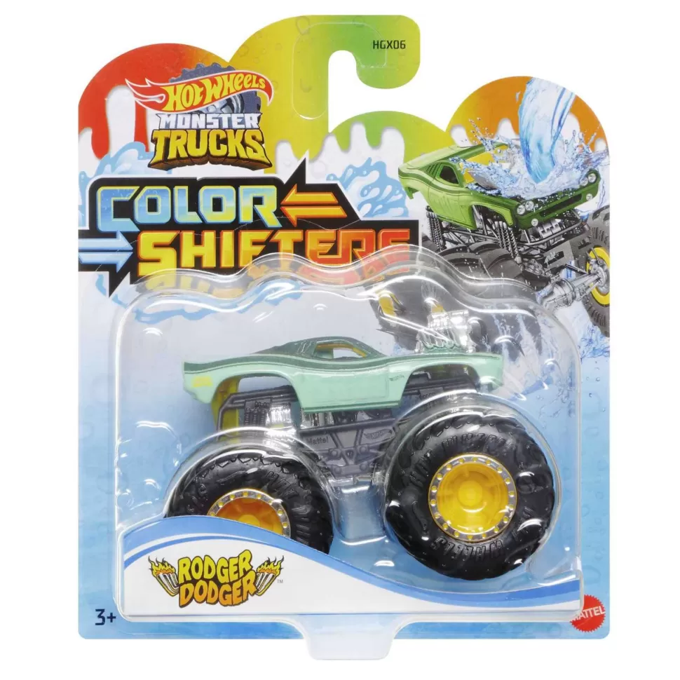 Hot Wheels Vehículos Y Radio Control^ Monster Trucks Color Shifter Coche Juguete Surtido 3 Anos