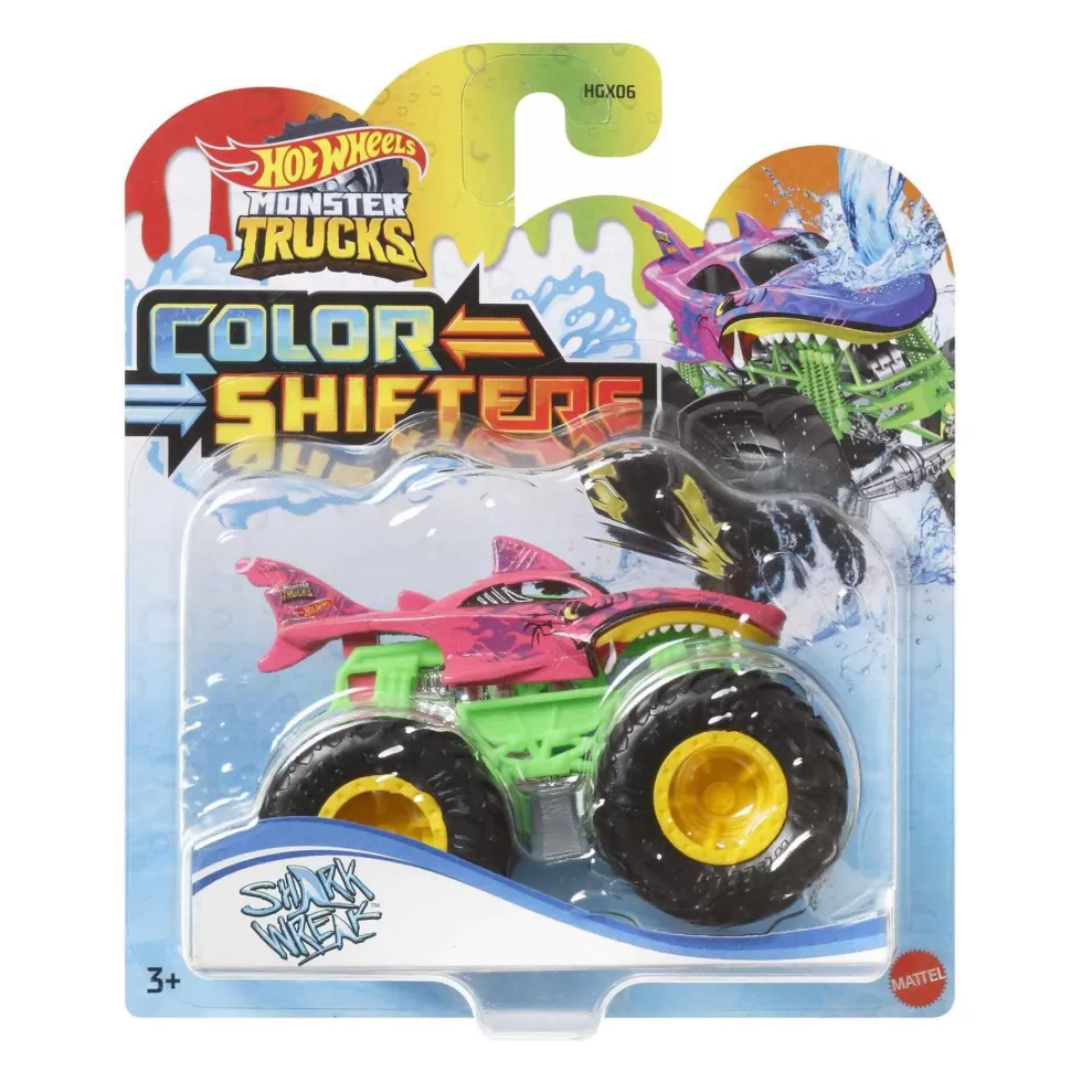Hot Wheels Vehículos Y Radio Control^ Monster Trucks Color Shifter Coche Juguete Surtido 3 Anos