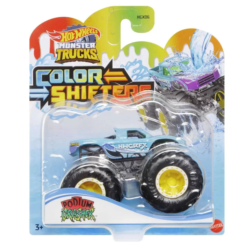 Hot Wheels Vehículos Y Radio Control^ Monster Trucks Color Shifter Coche Juguete Surtido 3 Anos