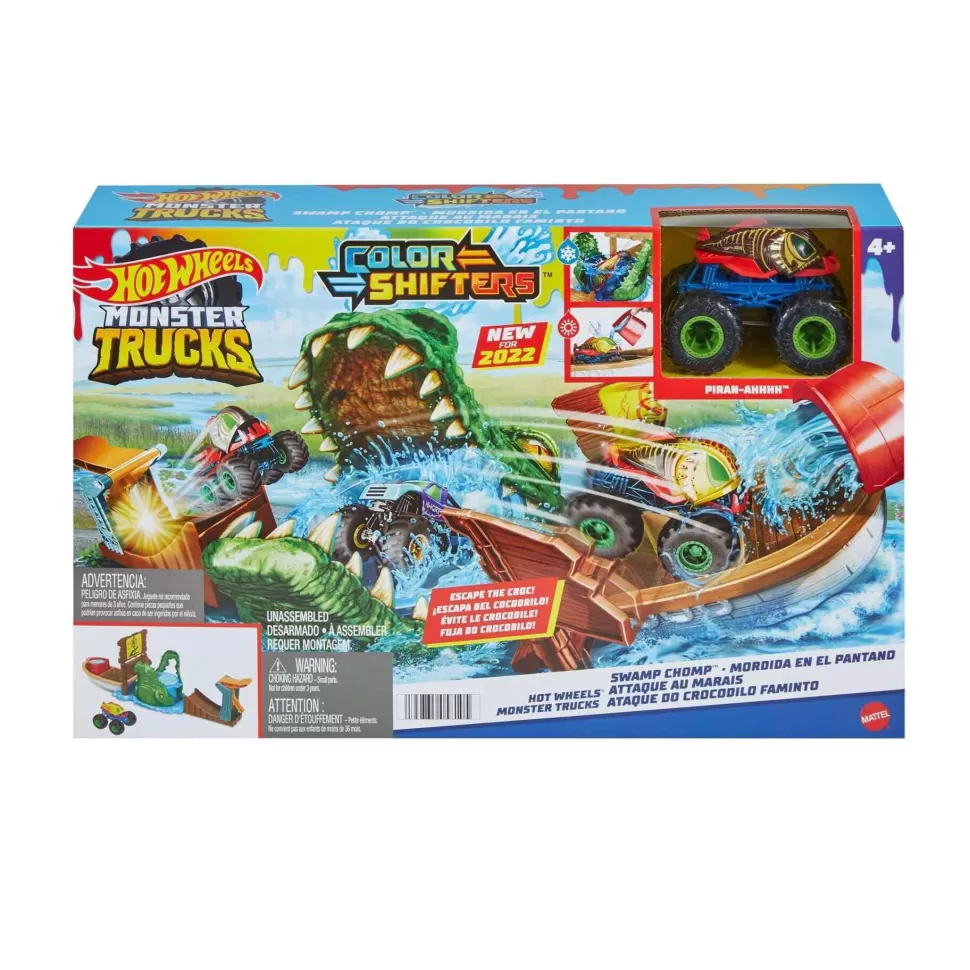 Hot Wheels Monster Trucks Color Shifters Pista Para Coches De Juguete 4 Anos* Vehículos Y Radio Control