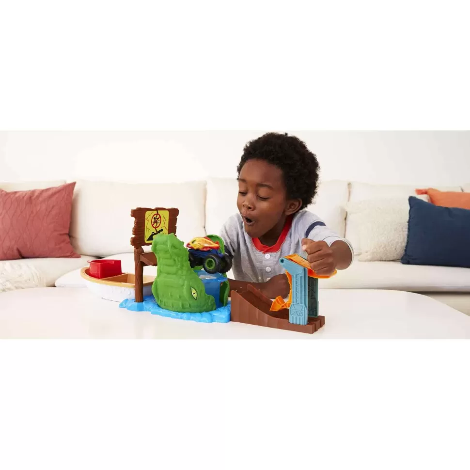 Hot Wheels Monster Trucks Color Shifters Pista Para Coches De Juguete 4 Anos* Vehículos Y Radio Control