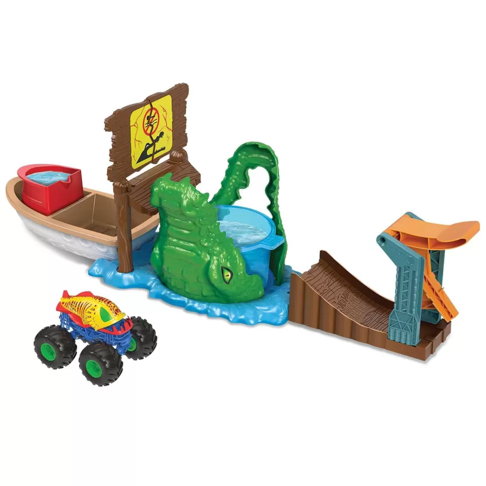 Hot Wheels Monster Trucks Color Shifters Pista Para Coches De Juguete 4 Anos* Vehículos Y Radio Control