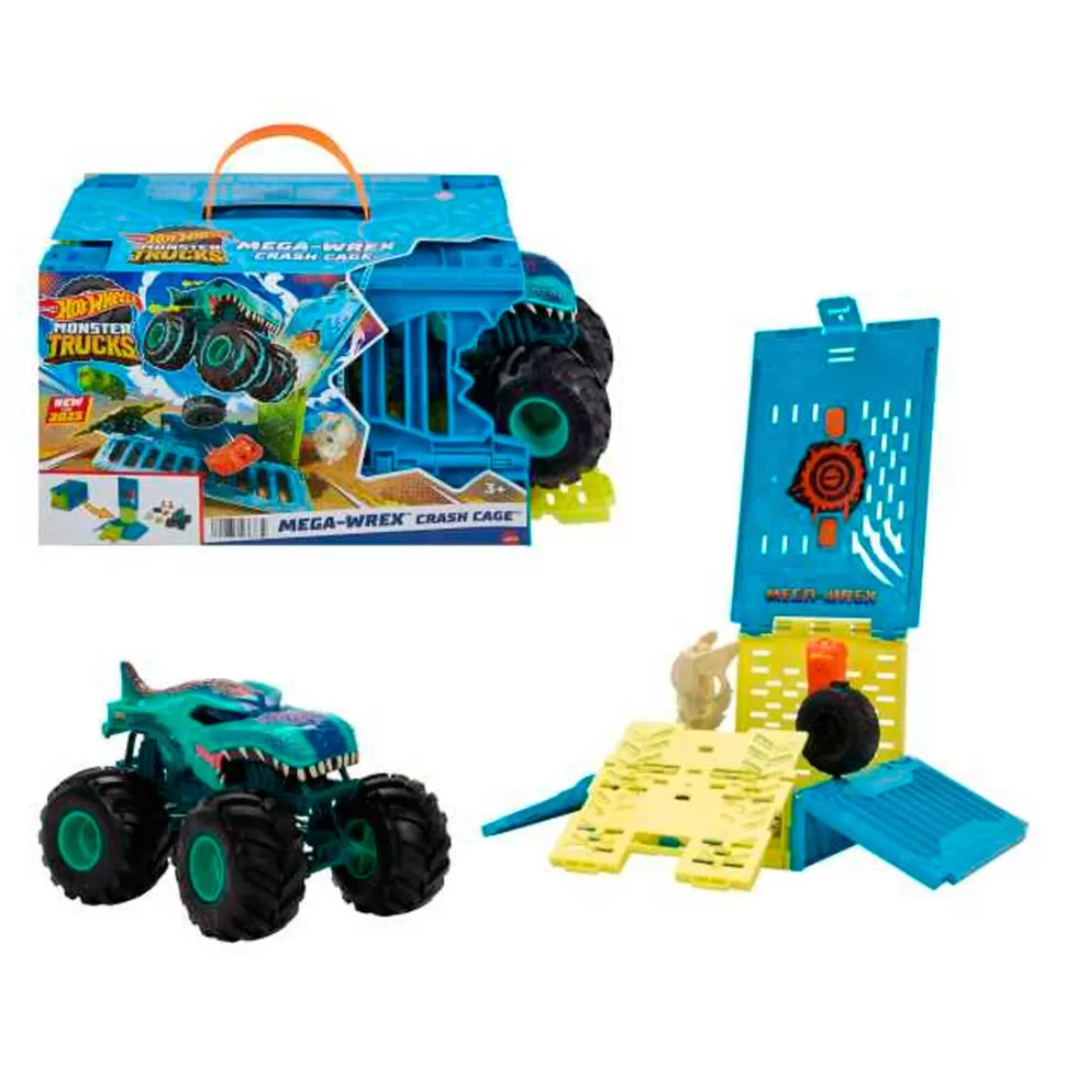 Hot Wheels Monster Trucks Mega Wrex Con Jaula Coche De Juguete 3 Anos* Vehículos Y Radio Control