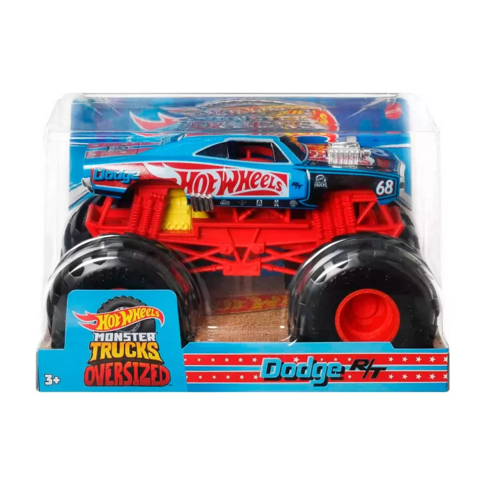 Hot Wheels Vehículos Y Radio Control^ Monster Trucks Oversize Dodge R/T Diecast Vehicle