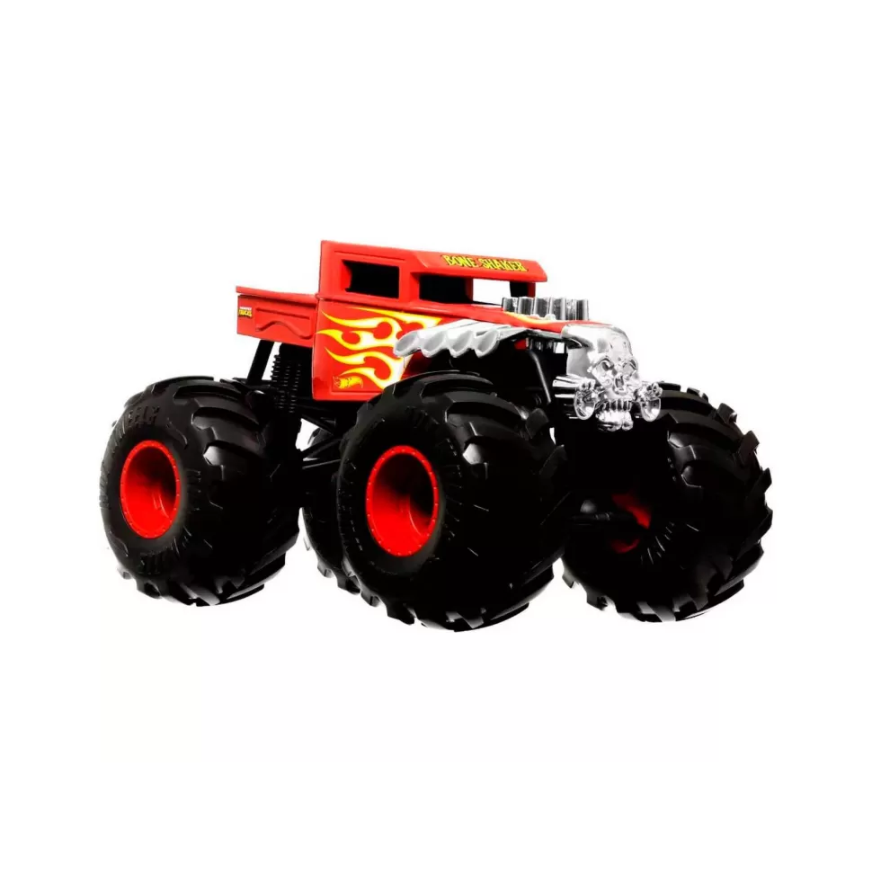 Hot Wheels Vehículos Y Radio Control^ Monster Trucks Oversized 1:24 Scale Boneshaker Vehicle