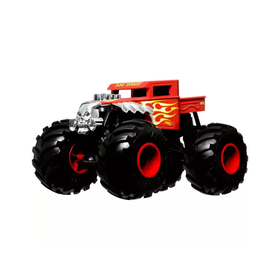 Hot Wheels Vehículos Y Radio Control^ Monster Trucks Oversized 1:24 Scale Boneshaker Vehicle
