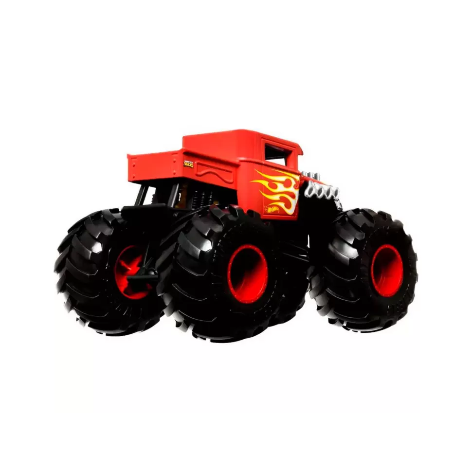 Hot Wheels Vehículos Y Radio Control^ Monster Trucks Oversized 1:24 Scale Boneshaker Vehicle