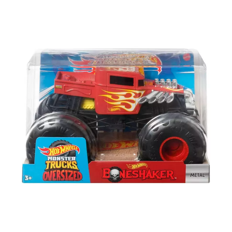 Hot Wheels Vehículos Y Radio Control^ Monster Trucks Oversized 1:24 Scale Boneshaker Vehicle