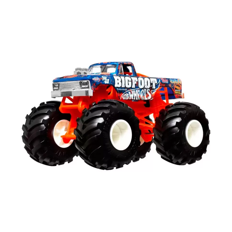 Hot Wheels Vehículos Y Radio Control^ Oversized 1:24 Scale Bigfoot Diecast Vehicle