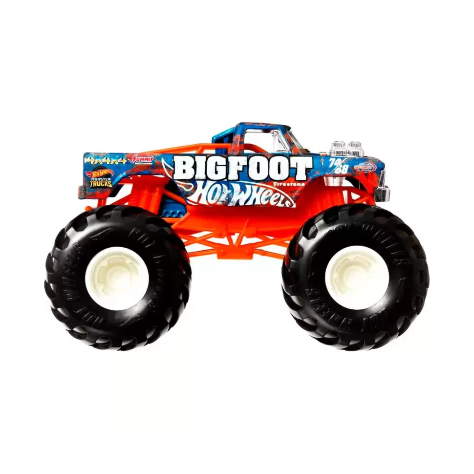 Hot Wheels Vehículos Y Radio Control^ Oversized 1:24 Scale Bigfoot Diecast Vehicle