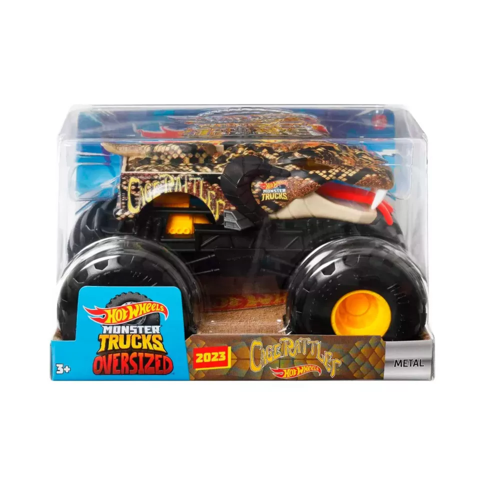 Hot Wheels Oversized Monster Truck 1:24 Scale Cage Rattler Diecast Vehicle* Vehículos Y Radio Control