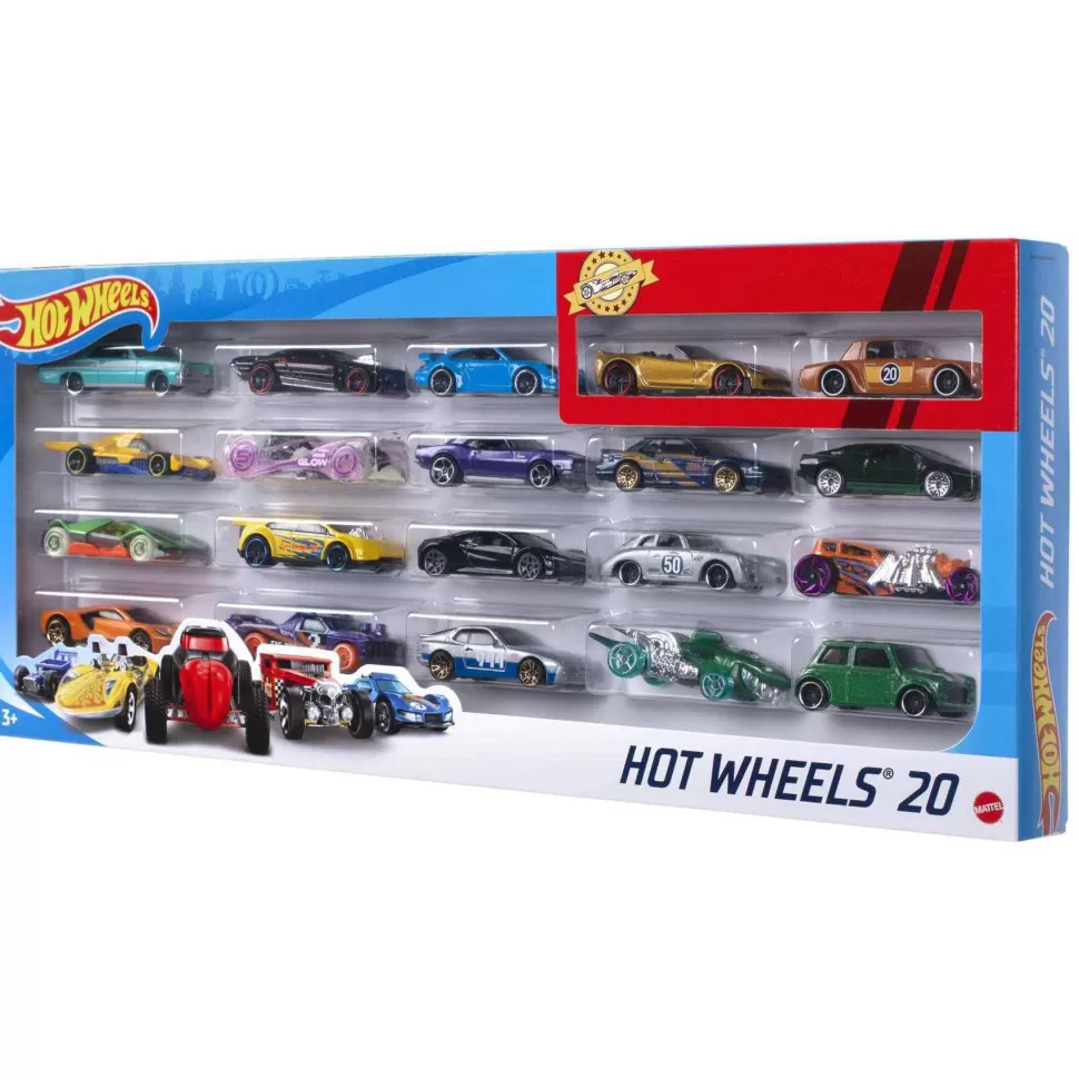 Hot Wheels Vehículos Y Radio Control^ Pack De 20 Vehículos Coches De Juguete Modelos Surtidos3 Anos