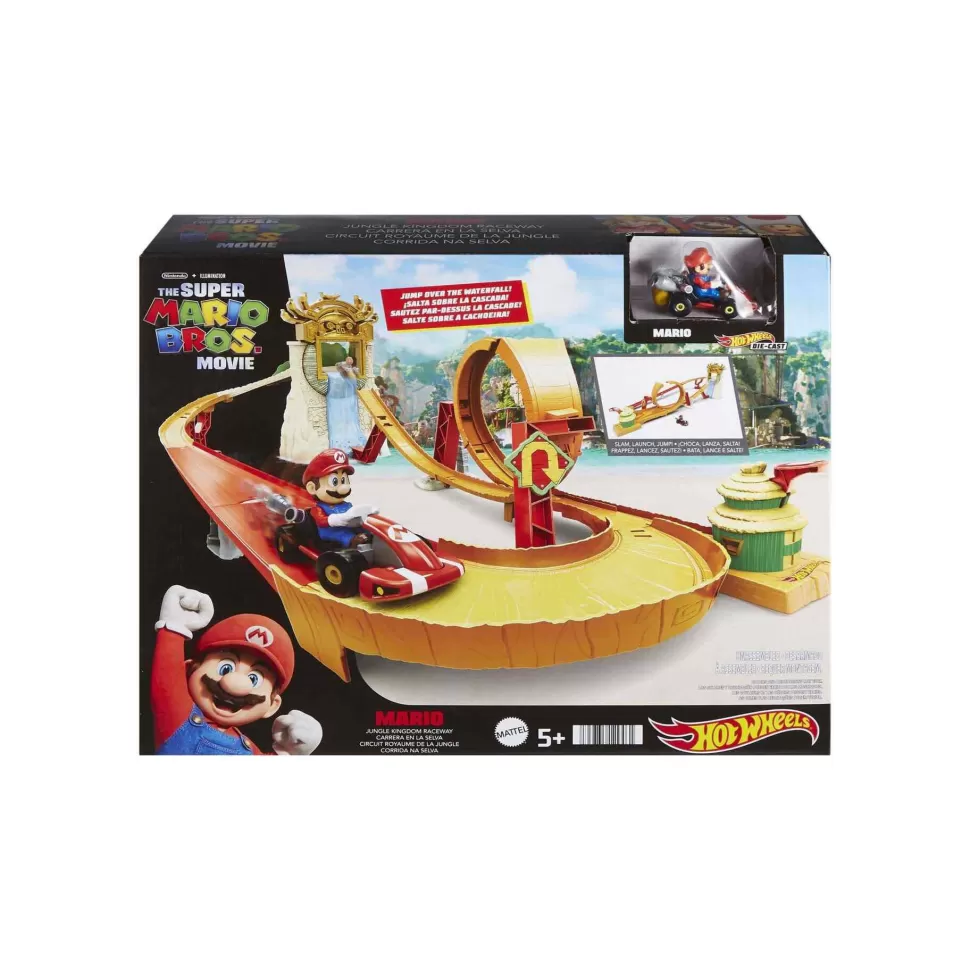 Hot Wheels Vehículos Y Radio Control^ Super Mario Bros Isla Kong Pista Para Coches De Juguete 3 Anos (Mattel Hmk49)