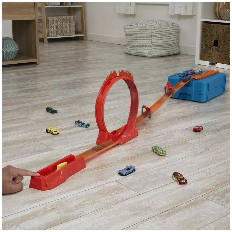Hot Wheels Track Builder Acrobacias Fuego Pista Coches Juguete 6 Anos* Vehículos Y Radio Control