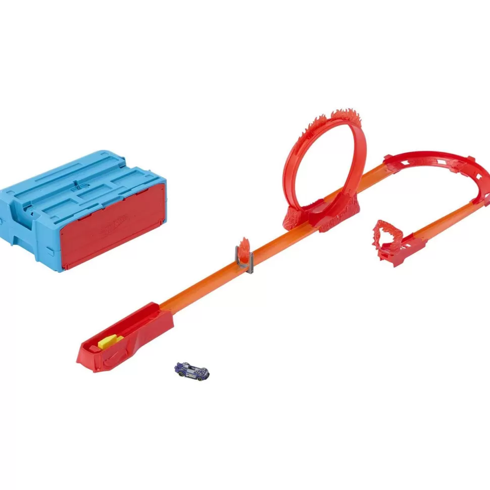 Hot Wheels Track Builder Acrobacias Fuego Pista Coches Juguete 6 Anos* Vehículos Y Radio Control