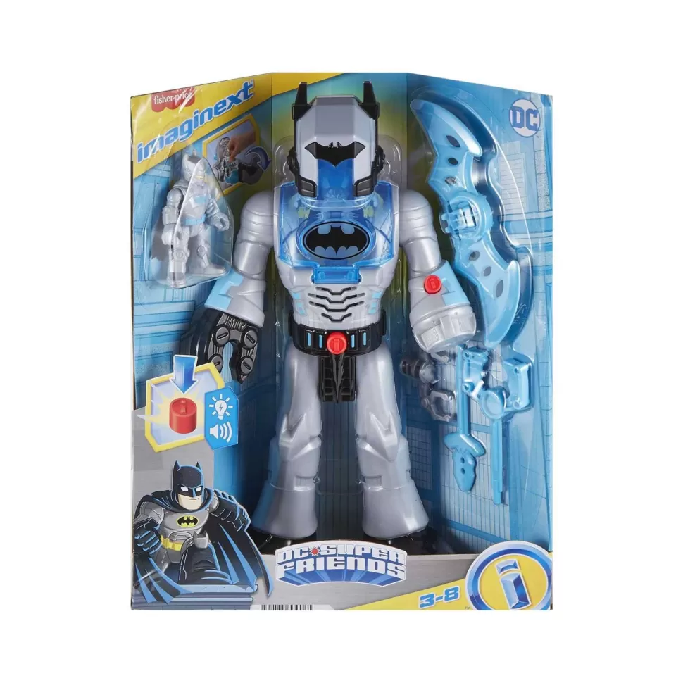 Imaginext Dc Super Friends Batman Azul Robot Luces Y Sonidos 3 Anos* Figuras Y Minimundos