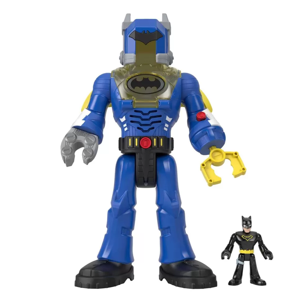Imaginext Figuras Y Minimundos^ Dc Super Friends Batman Gris Robot Luces Y Sonidos 3 Anos