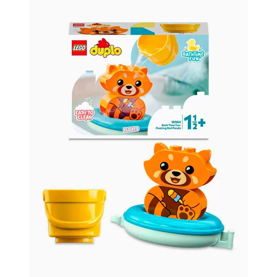 * Juegos De Construcción^Juguete Para Construir Mi Primer Duplo 10964 Diversion En El Bano: Panda Rojo Flotante (5 Pieza