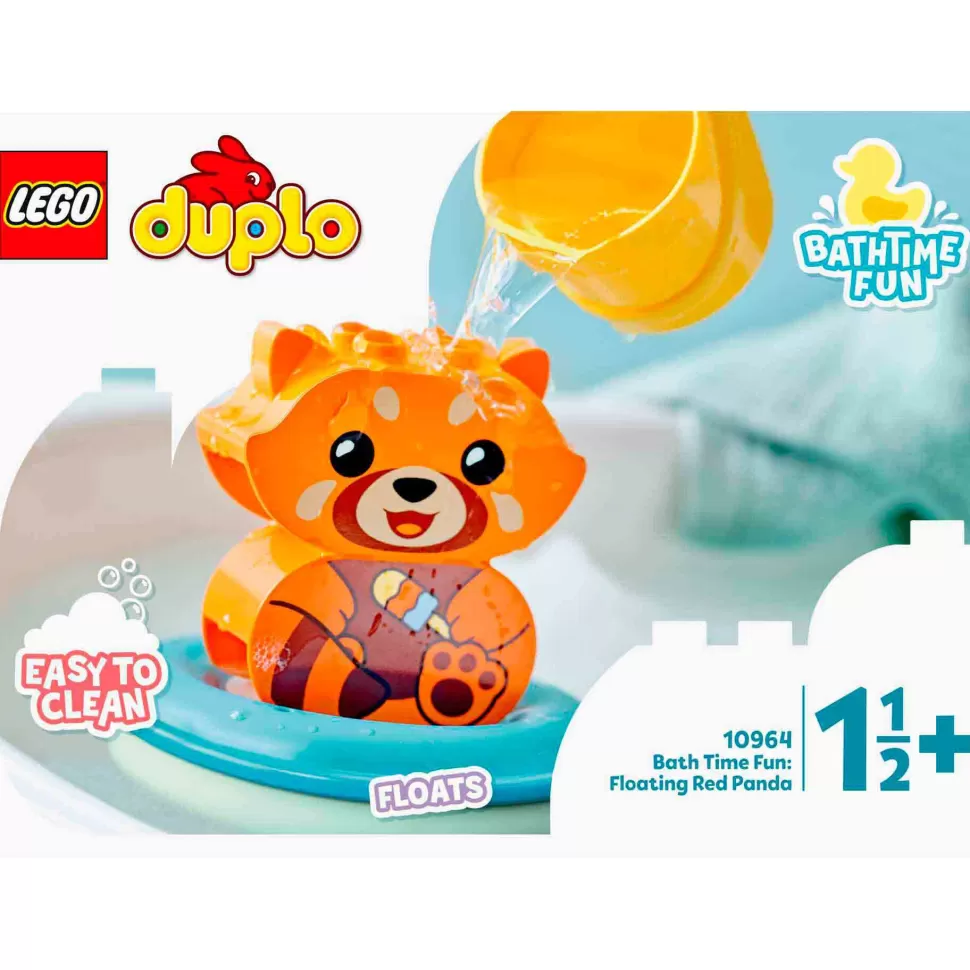 * Juegos De Construcción^Juguete Para Construir Mi Primer Duplo 10964 Diversion En El Bano: Panda Rojo Flotante (5 Pieza