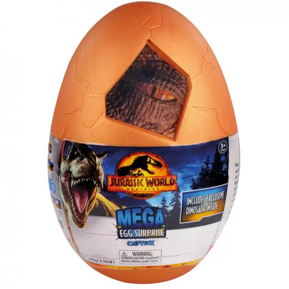 Jurassic World Figuras Y Minimundos^Jurassic Captivz Dominion Mega Huevo Sorpresa Dinosaurio Y Accesorios