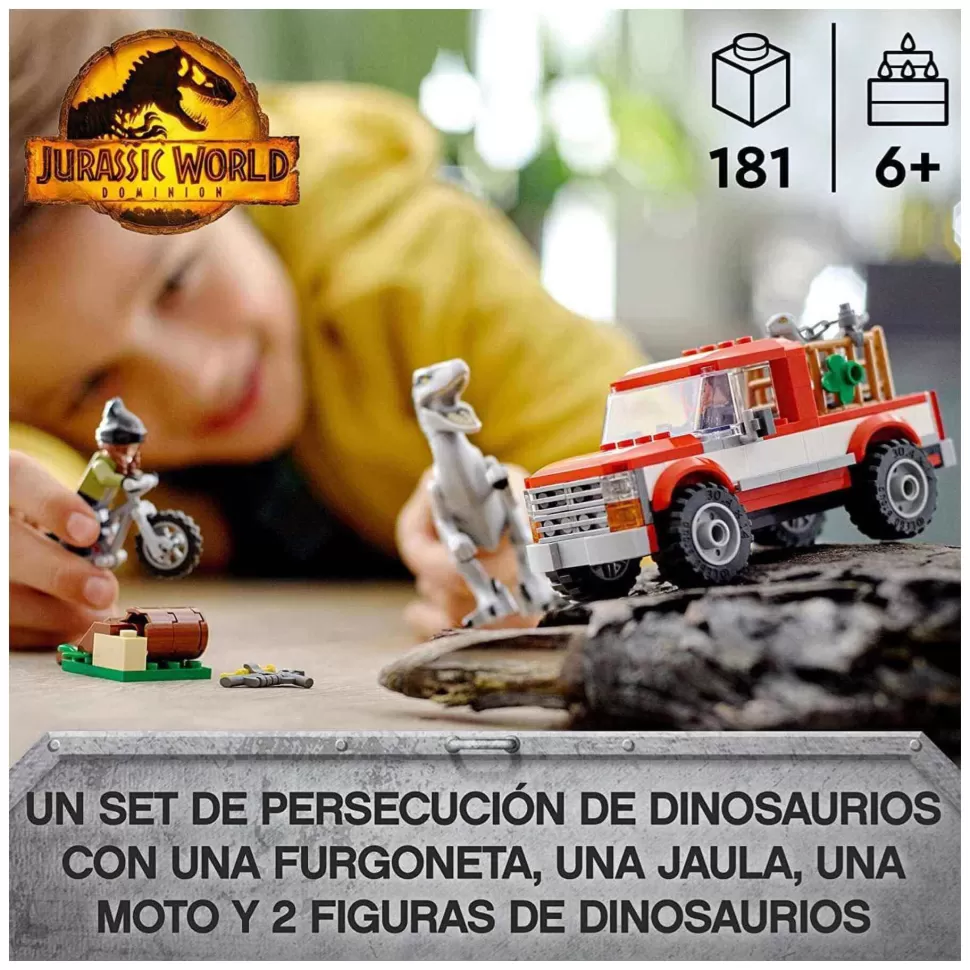 * Juegos De Construcción^ Jurassic World Captura De Los Velocirraptores Blue Y Beta 76946