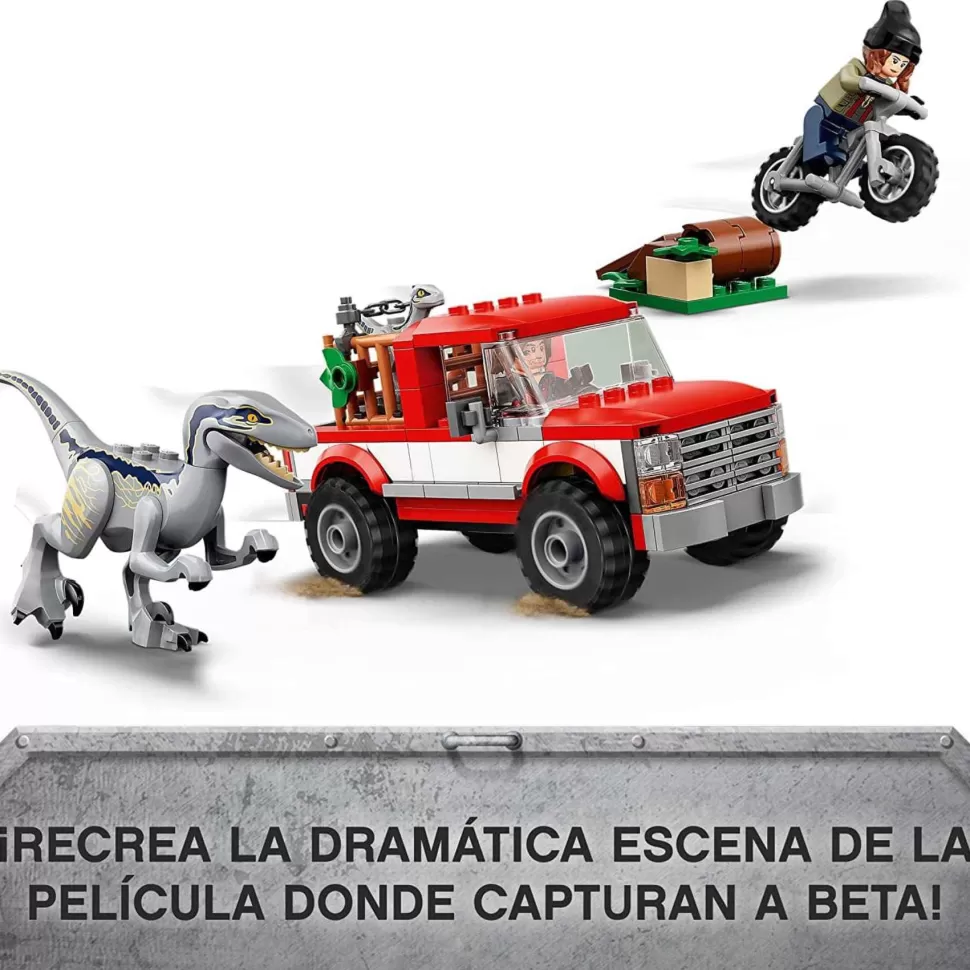 * Juegos De Construcción^ Jurassic World Captura De Los Velocirraptores Blue Y Beta 76946