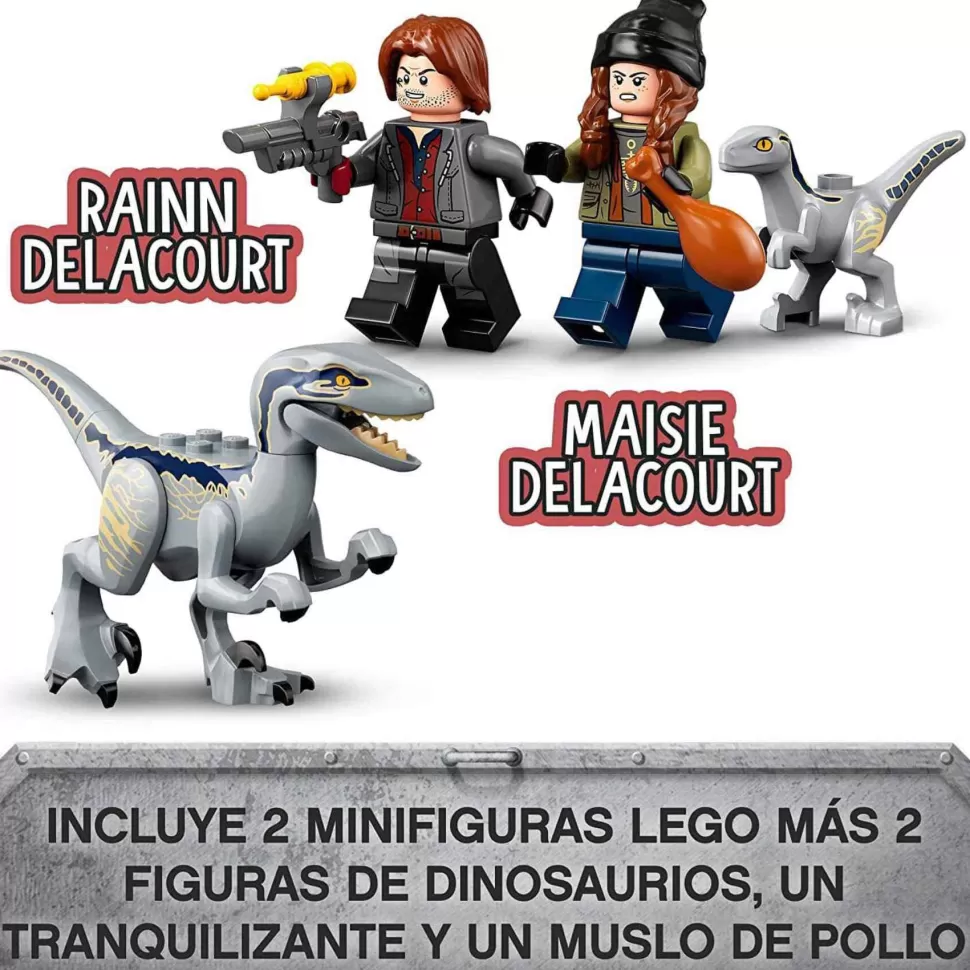 * Juegos De Construcción^ Jurassic World Captura De Los Velocirraptores Blue Y Beta 76946