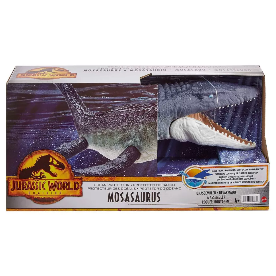 Jurassic World Figuras Y Minimundos^ Dinosaurio Mosasaurus Defensor Del Oceano 4 Anos