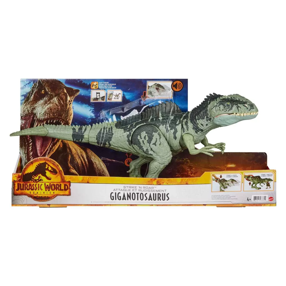 Jurassic World Dominion Dinosaurio Gigante Ataca Y Ruge 4 Anos* Figuras Y Minimundos