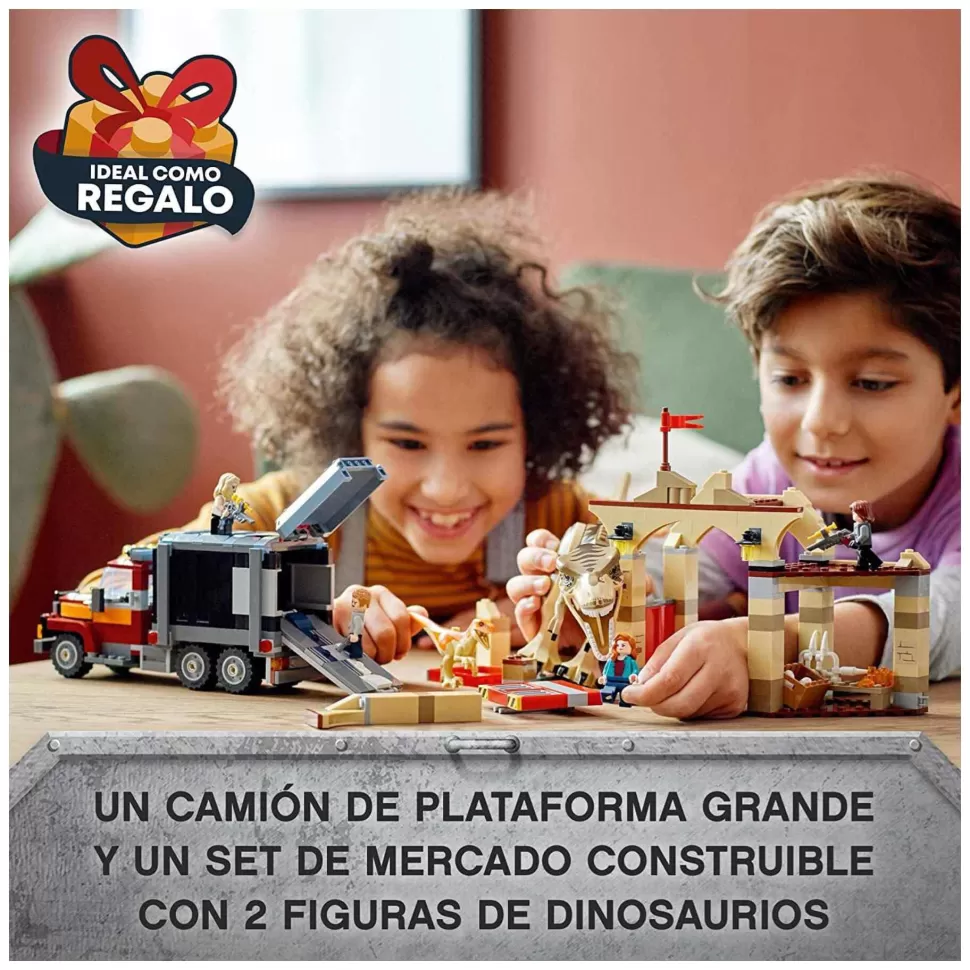 * Jurassic World Fuga De Los Dinosaurios Trex Y Atrocirraptor 76948* Juegos De Construcción