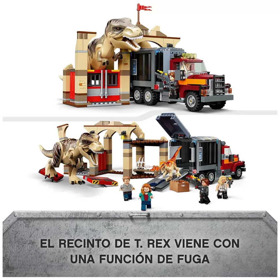 * Jurassic World Fuga De Los Dinosaurios Trex Y Atrocirraptor 76948* Juegos De Construcción