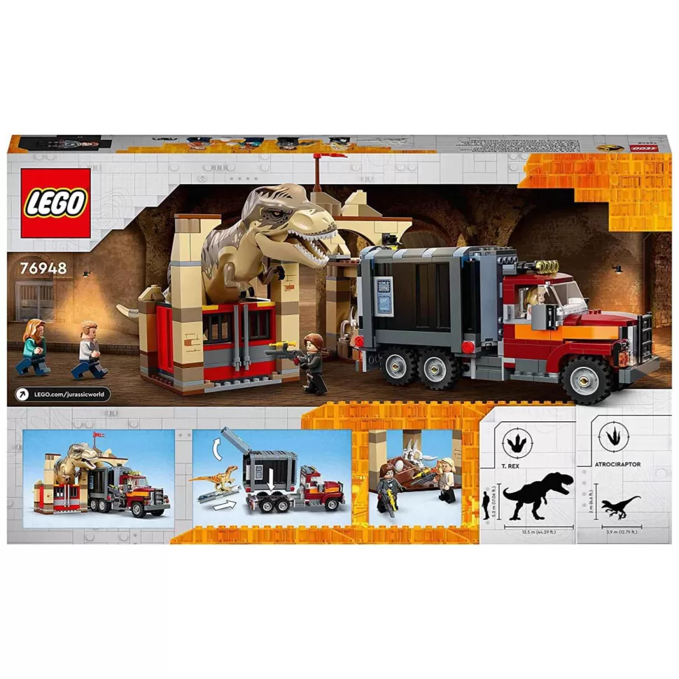 * Jurassic World Fuga De Los Dinosaurios Trex Y Atrocirraptor 76948* Juegos De Construcción