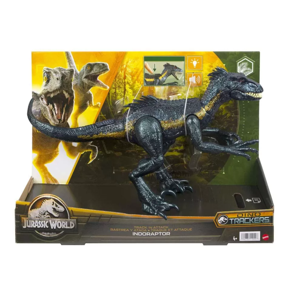 Jurassic World Figuras Y Minimundos^ Rastrea Y Ataca Indoraptor Dinosaurio Juguete 4 Anos